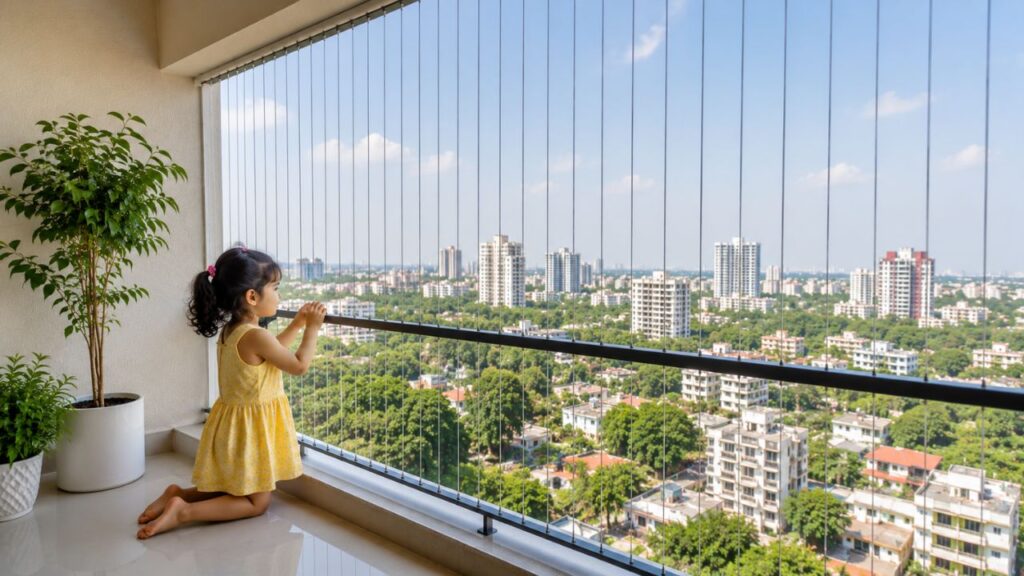 Child Safety Invisible Grills Bangalore
